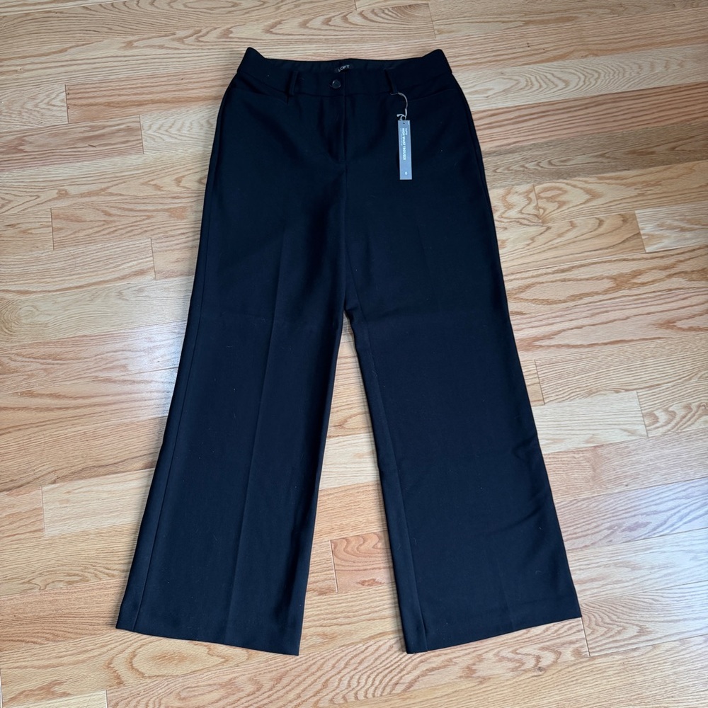 NWT Loft Size 8 Black Curvy High Waist Trousers - Picture 5 of 5